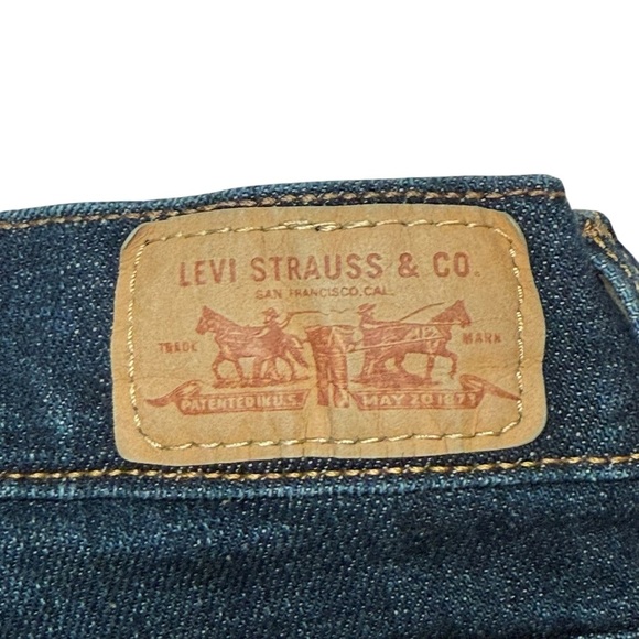 LEVI'S 505 Straight Leg Mid Rise Back Flap Whiskered Jeans WOMEN'S Size 8S EUC - Picture 5 of 12